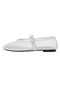 BRUMAS - Ankle strap ballet pumps - white