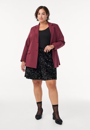 HOCH TAILLIERTE MIT PAILLETTEN - Shorts - black