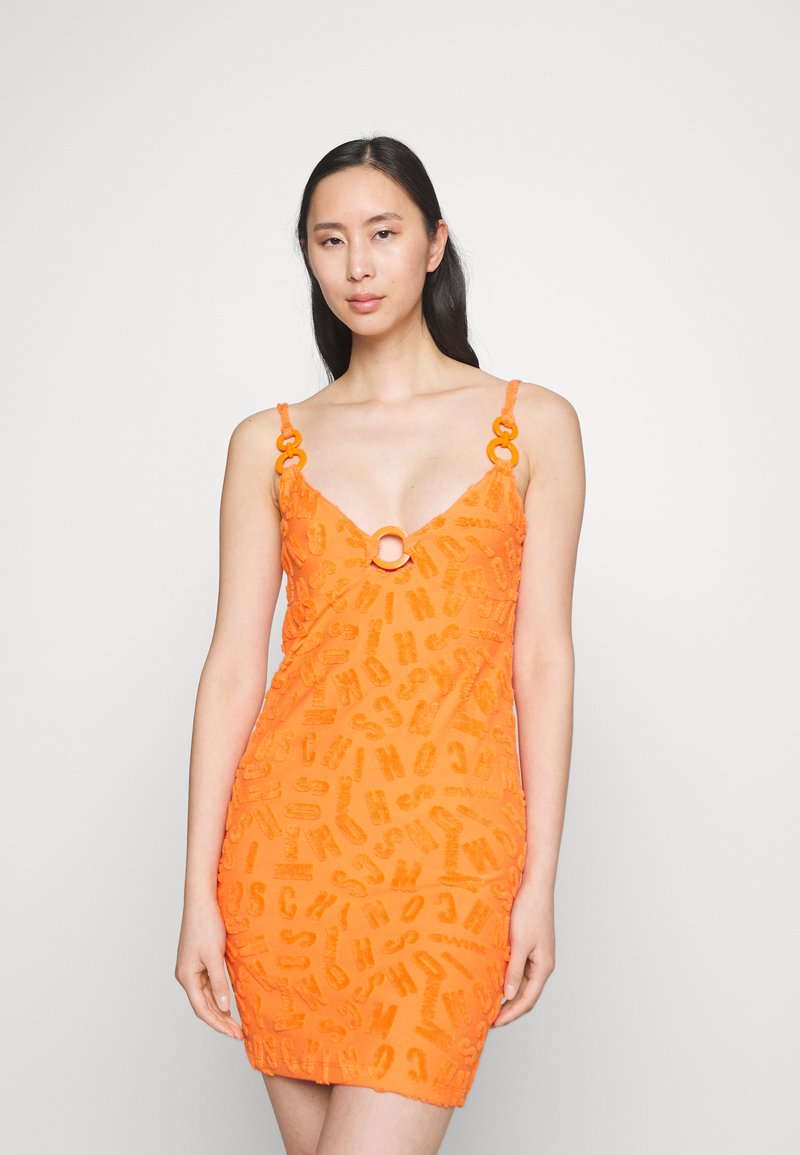 MOSCHINO SWIM SHORT BEACH DRESS Day dress orange Zalando.co.uk