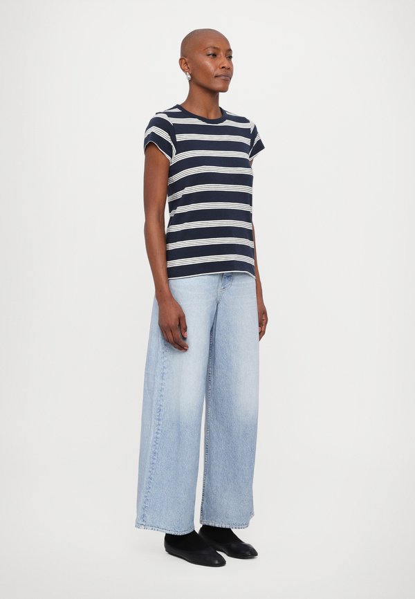 THE SLUB STRIPE TEE - Print T-shirt - saluteivry2