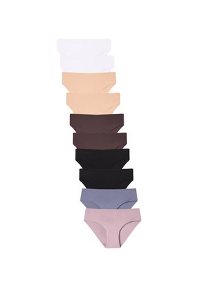 10 PACK - Slip - 2x Black, 2x White, 2x Nude, 2x Chocolate, 1x Blue, 1x Lilac