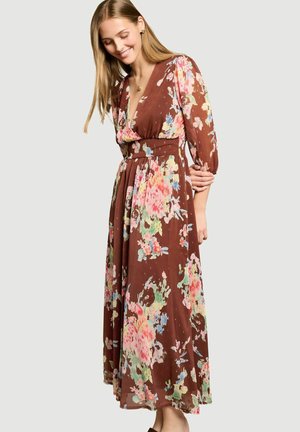 LolaLiza, FLOWING FLORAL MAXI DRESS FLOWING FLORAL MAXI DRESS - Maksikleit - brown coffee