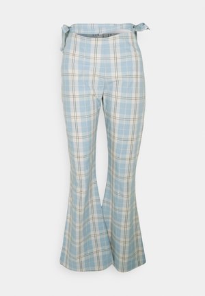 PLAID - Trousers - dusty blue