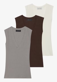 3 PACK - Top - gray/coconut milk/coffee bean