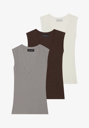 Anna Field 3 PACK - Topp - gray/coconut milk/coffee bean