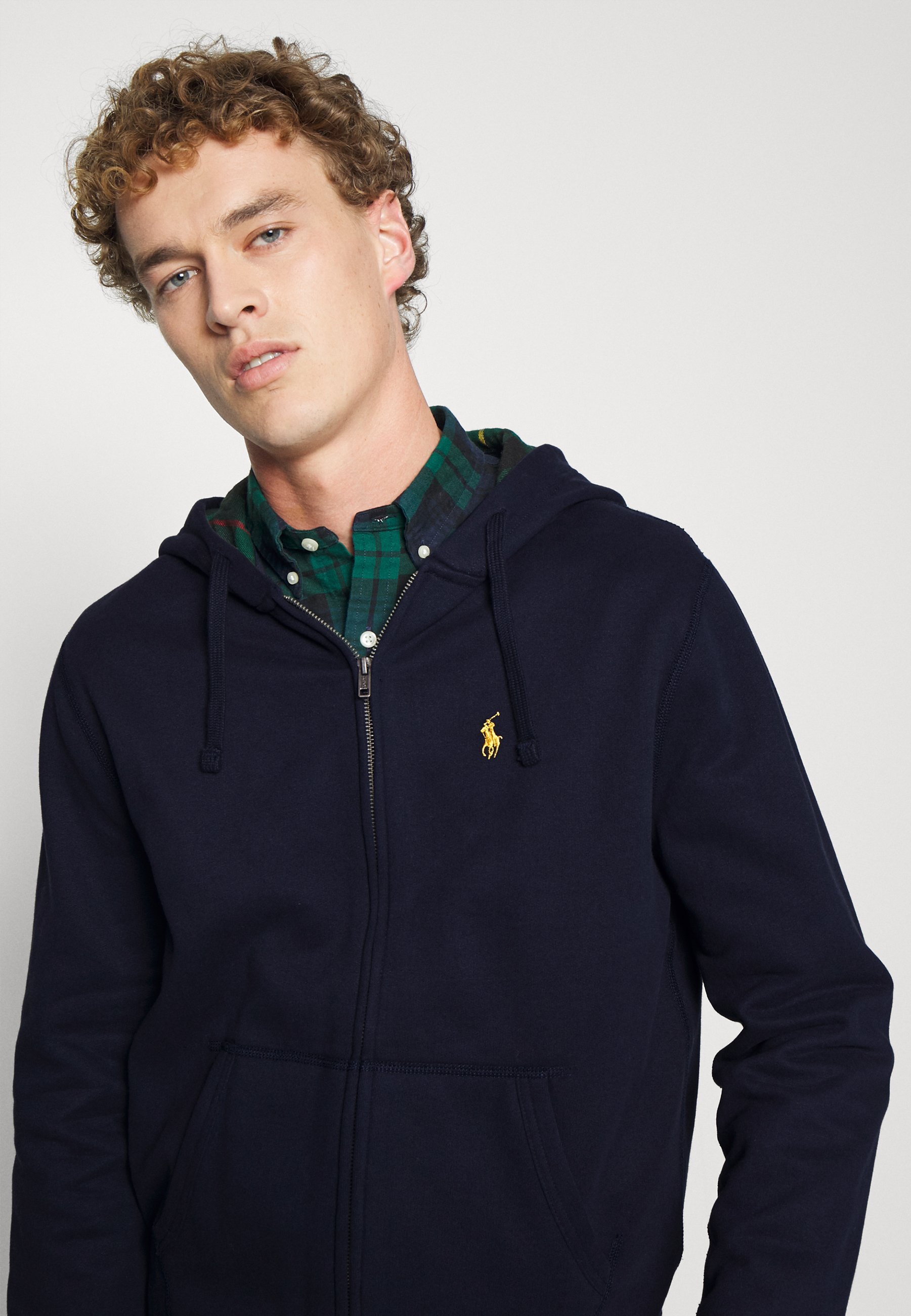 navy blue polo pullover