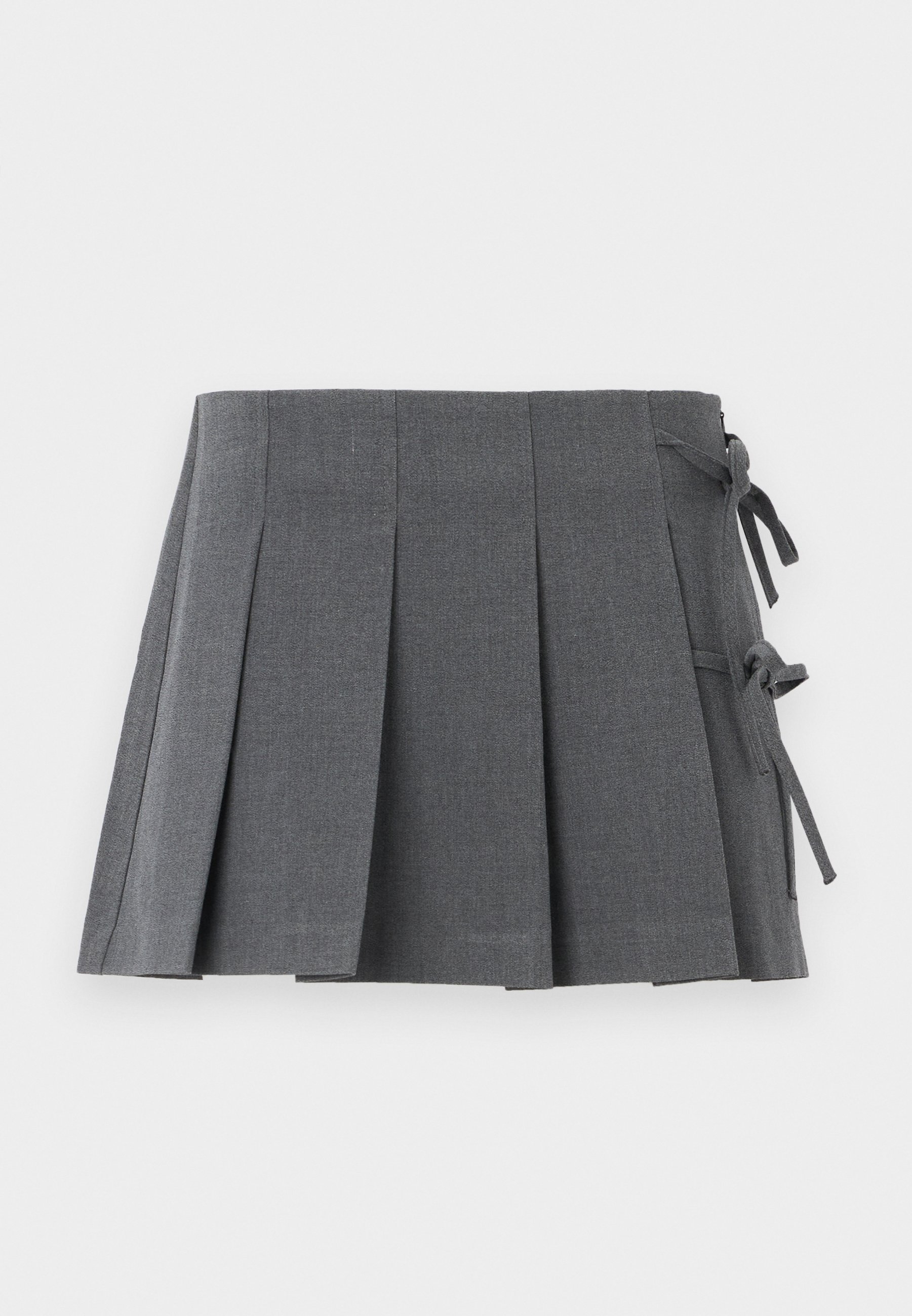 ONLY ONLMELANIE PLEAT TIE SKORT - Pleated skirt - dark grey