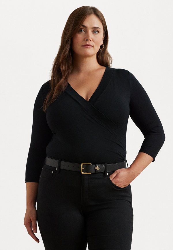 WRAP STYLE JERSEY TOP - Long sleeved top