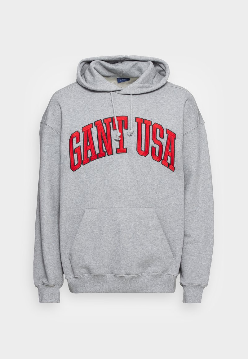 GANT USA HOODIE Sweatshirt grey melange/hellgrau Zalando.de