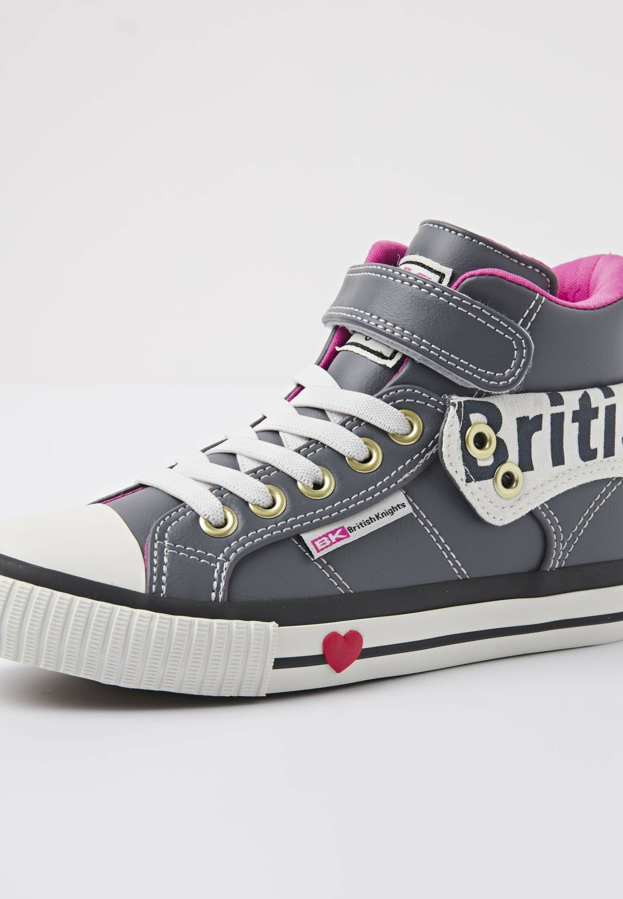 British Knights ROCO - Sneakers hoog - dk grey/fuchsia/Donkergrijs - Zalando .nl