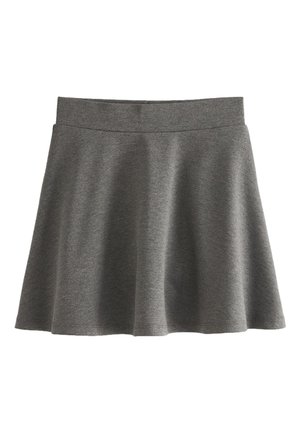 JERSEY STRETCH PULL-ON SCHOOL SKATER SKORT - A-Linien-Rock - grey