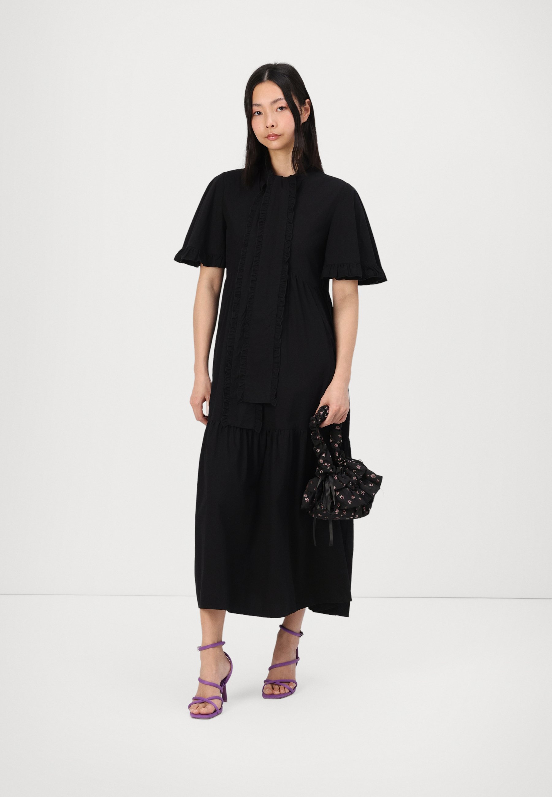 Heron Bow Midi Dress シスタージェーンBLACK xs