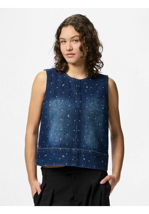 PCMERLE  - Blusa - dark blue denim