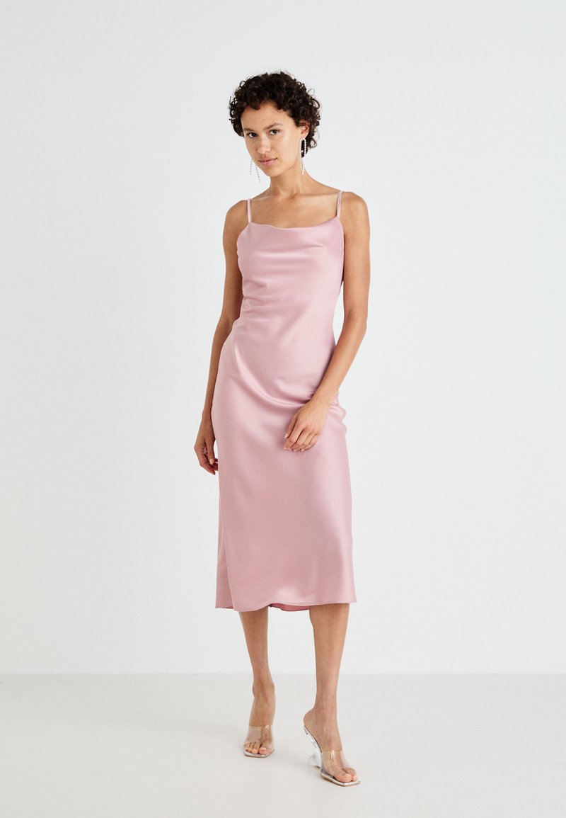 WAL G. CARA COWL NECK MIDI - Cocktail dress / Party dress - blush pink/pink  - Zalando.ie