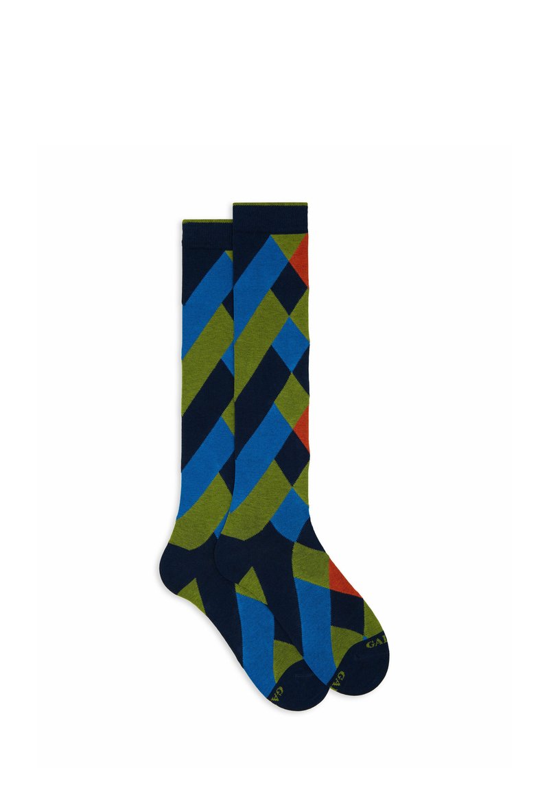 Gallo WITH COLOURED GEOMETRIC MOTIF - Calzettoni - royal