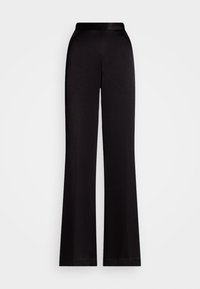 Polo Ralph Lauren SATIN-BACK-CREPE WIDE-LEG PANT - Broek - black/zwart - Zalando.nl