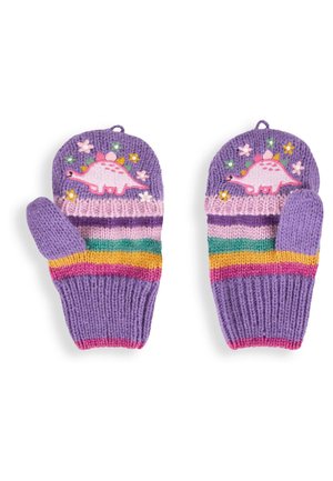 PRETTY DINOSAUR STRIPED - Mittens - lilac
