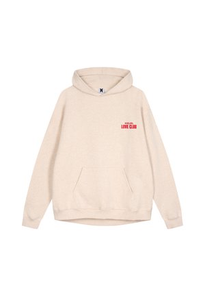 Karo Kauer Label, BEKLEIDUNG HOODIE LOVE CLUB - Kapuzenpullover - beige melange