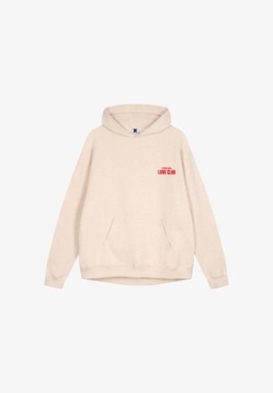 Karo Kauer Label, BEKLEIDUNG HOODIE LOVE CLUB - Hoodie - beige melange