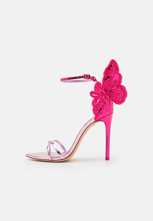 CHIARA BRODERIE - Sandals - raspberry/rosa