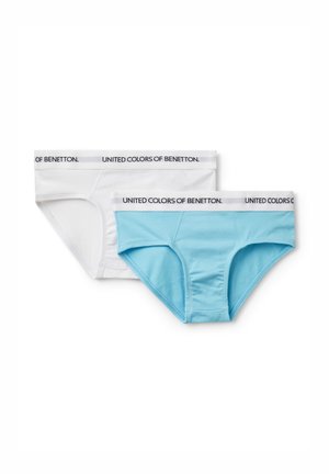 TWO PACK WITH LOGOED ELASTIC - Briefs - blue