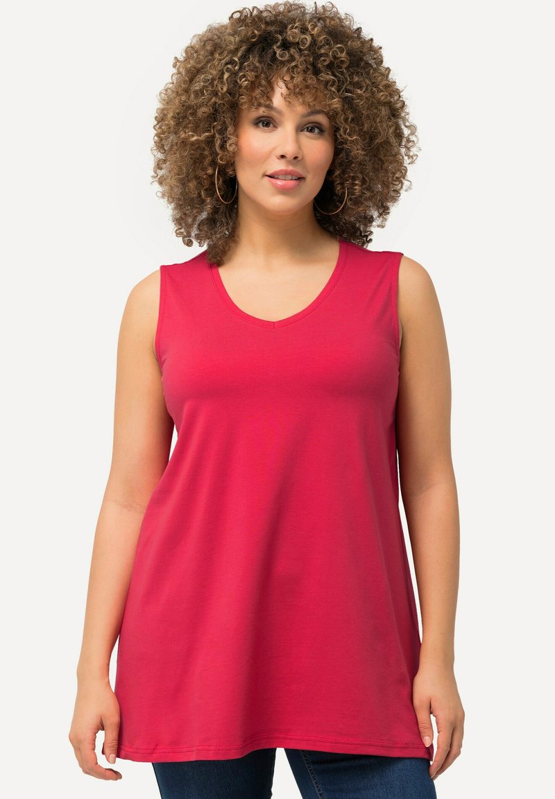 Ulla Popken ÄRMELLOS - Top - dark pink