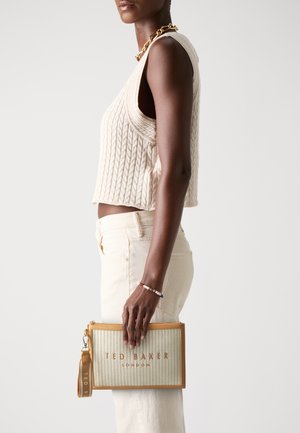 Ted Baker HAYSS STRIPED POUCH - Clutch - camel