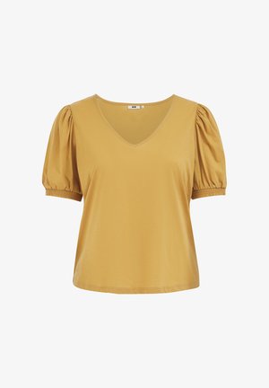 WE Fashion, Lihtne T-särk - mustard yellow