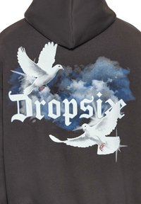 Dropsize DROPSIZE HERREN DROPSIZE HEAVY CLOUD DOVE HOODIE - Mikina s kapucí - washed black