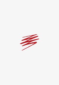 Diseño de pinceladas rojas sobre un fondo blanco, con tres líneas distintas e irregulares que presentan una apariencia texturizada.