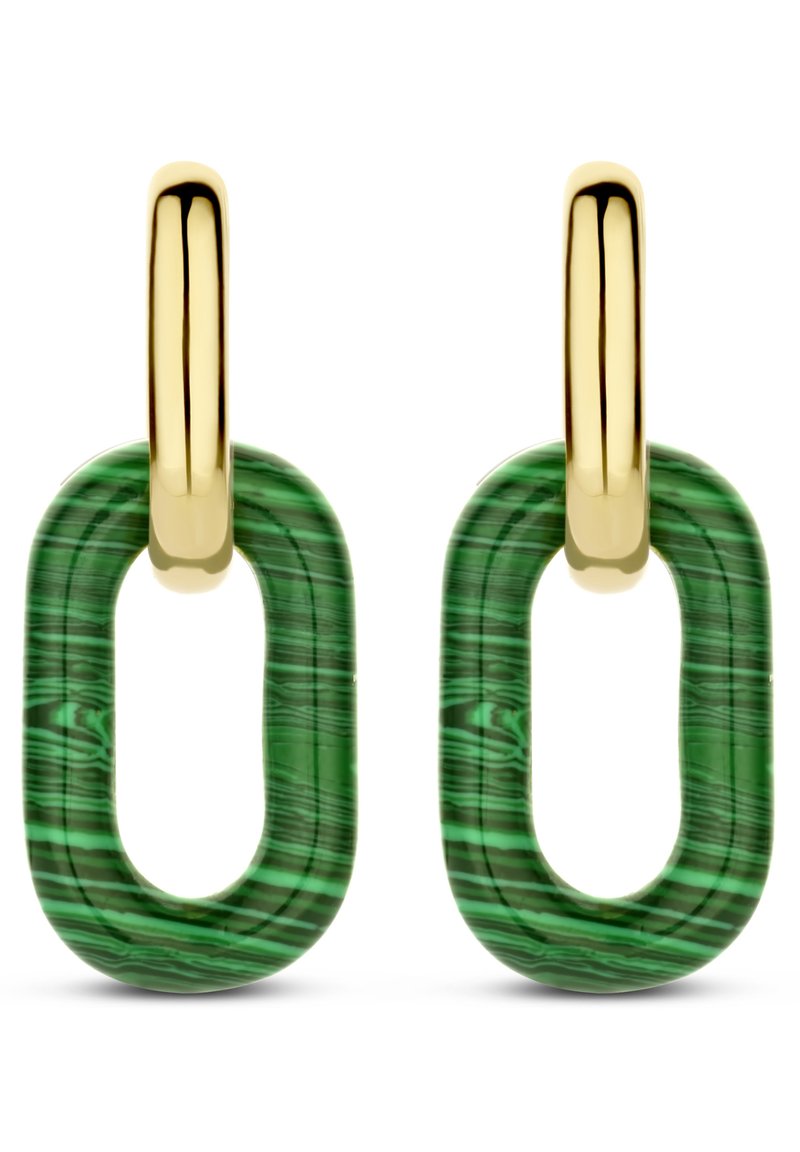Ti Sento Milano Ohrringe - grün- und goldfarben/goldfarben - Zalando