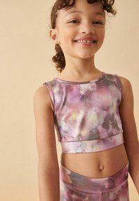 Next CROP - Top - berry pink foil floral printed