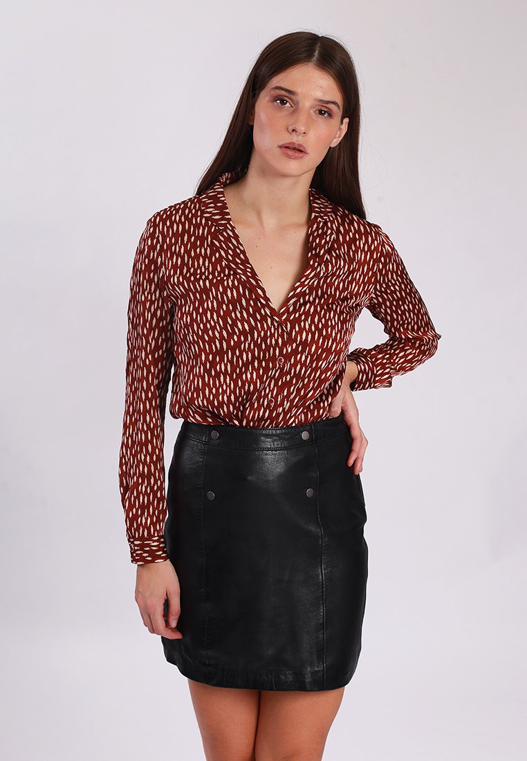 Le Temps Des Cerises Leren rok zwart