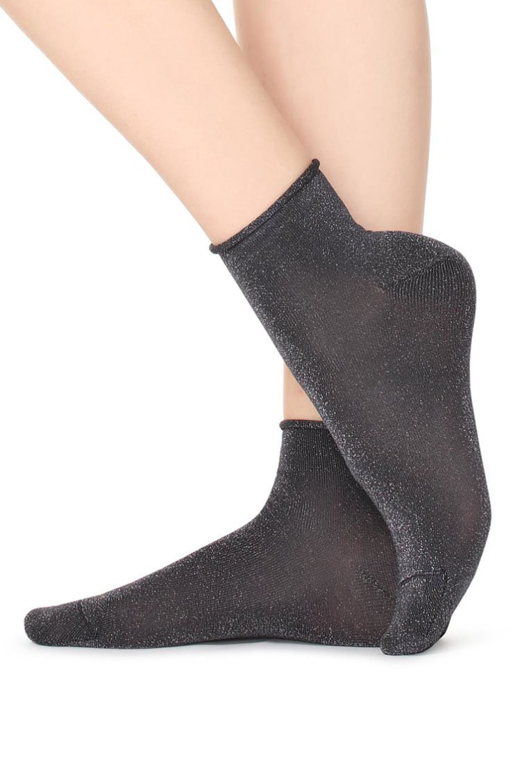 Damen Strumpfhosen | Calzedonia Socken glitter antracite/schwarz-metallic - XS01391 Damen Strumpfhosen | Calzedonia Socken glitter antracite/schwarz-metallic - XS01391