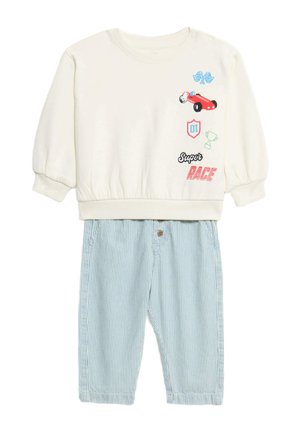 STRIPE OUTFIT SET - Träningsset - cream mix