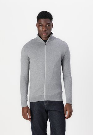 SLHBERG FULL ZIP - Gilet - medium grey melange