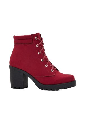 Stivaletti con plateau - red