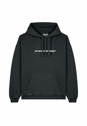 NO MONEY NO HONEY EMBROIDERY UNISEX VINTAGE  - Hoodie - black denim