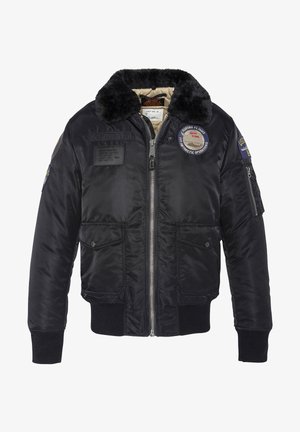 Schott PATCHED - Bomberjacke - noir