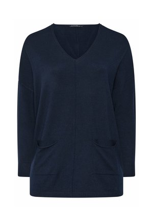 Evans, PLUS SIZE JUMPERS - Striktrøje - dark blue