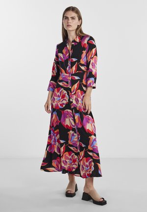 YASSAVANNA LONG SHIRT DRESS - Rochie maxi - black