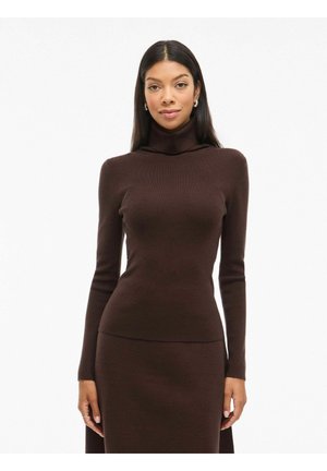 VIAMARIA ROLLNECK  - Pullover - coffee bean