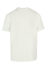 Witte korte mouwen t-shirt, gemaakt van katoen, ronde hals, eenvoudige design, rechte zoom, ontspannen pasvorm, geen zichtbare logo's of patronen.