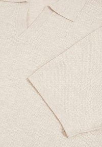 Reiss REGULAR FIT - TYNE OPEN COLLAR - Polosärk - oatmeal melange