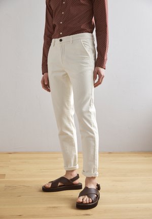CROPPED PANTS - Stoffhose - off white