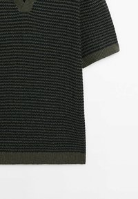 Massimo Dutti Polo - mottled dark green