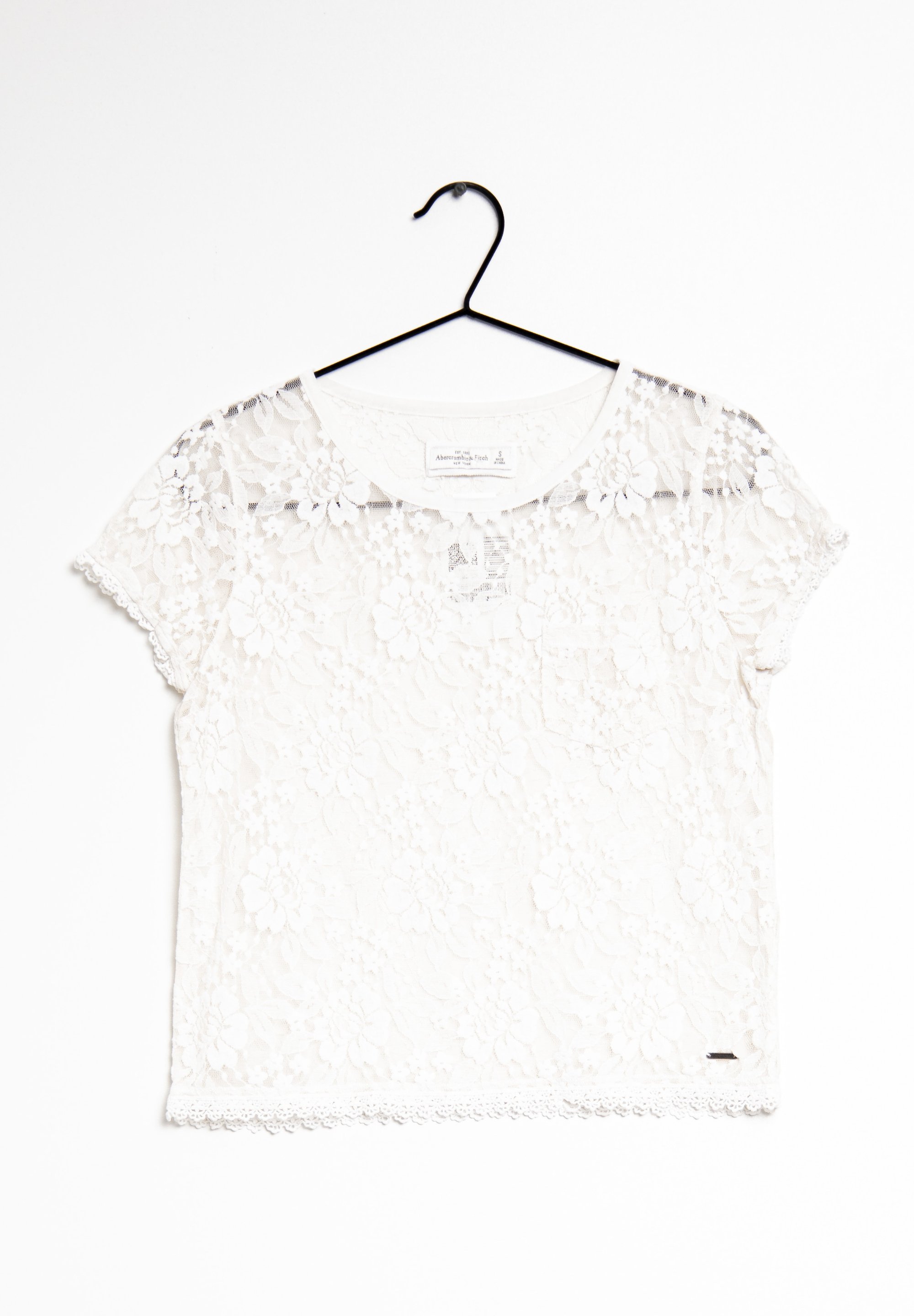 abercrombie white crop top