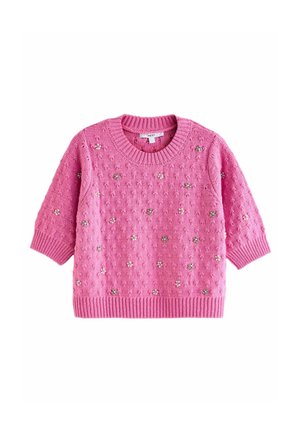 EMBELLISHED GEM SHORT SLEEVE - REGULAR FIT - Tricou cu imprimeu - pink bright