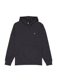 Felpa con cappuccio nera a maniche lunghe con tasca a marsupio frontale, cappuccio con coulisse e piccolo logo ricamato sul petto a sinistra.