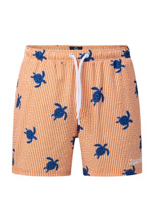 Blount & Pool, HAWAII BEACH SHORTS - Swimming shorts - orange stripe turtle